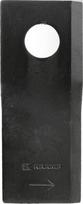 Kairysis šienapjovės peilis (LH), 126 × 47 × 4 mm, ovali skylė 23,0 × 20,5 mm, tinka Taarup, 25 vnt. pakuotė, KT5611090001