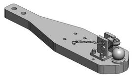 Sustiprintas K80® prikabinimo įtaisas Landini 7-160, 7-175, 7-190, 7-215 009602500A02