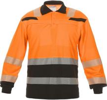 Polo marškinėliai, dydis 3XL/48, ilgomis rankovėmis, oranžiniai/juodi, Hydrowear 040460OB3XL