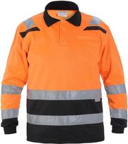 Polo džemperis, dydis 2XL/46, ilgomis rankovėmis, oranžiniai/juodi, Hydrowear 040470OB2XL