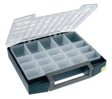 Rūšiavimo dėžė 421×361×78 mm, 15 l, mėlynas polipropilenas, 20 skyrelių, Raaco Boxxser 80 5×10 134934