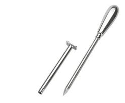 Trokaras 9 cm, Ø5 mm, metalinė rankena, chromuotas 211KER