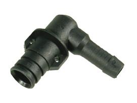 Įspaudžiamas žarnos antgalis 90°x5/8" 28030027