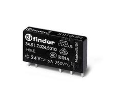 Itin plona PCB relė EMR 1CO 6A 12V DC jautri AgNi Au 345170125010