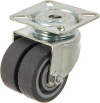 Sukamasis ratukas, guminis ratukas: skersmuo 50x19mm, vienos skylės tvirtinimas, 60x60mm, apkrova: 60kg, Tente 2970PJP050P40