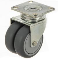Sukamasis ratukas, guminis ratukas: skersmuo 75x25mm, vienos skylės tvirtinimas, 77x67mm, apkrova: 100kg, Tente 2970PJP075P50