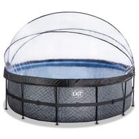 Baseino rėmas ø450x122cm (12v smėlio filtras) akmens pilka + kupolas 30471500EX