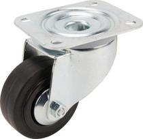 Pasukamas ratukas, guminis ratas: 80x35mm, tvirtinimo plokštė 105x85mm, apkrova 70kg, Tente 3470PVJ080P62