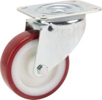 Pasukamas ratukas, poliuretano ratas: 100x32mm, tvirtinimo plokštė 105x85mm, apkrova 150kg, Tente 3470UAR100P62