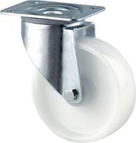 Pasukamas ratukas, poliamido ratas: 125x40mm, tvirtinimo plokštė 105x85mm, apkrova 250kg, Tente 3470UOJ125P62