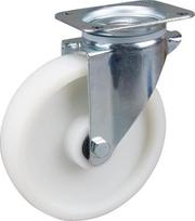 Pasukamas ratukas, poliamido ratas: 200x50mm, tvirtinimo plokštė 137x105mm, apkrova 350kg, Tente 3470UOR200P63