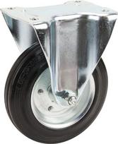 Fiksuotas ratukas, guminis ratas: 160x23mm, tvirtinimo plokštė 137x115mm, apkrova 135kg, Tente 3478DVR160P63