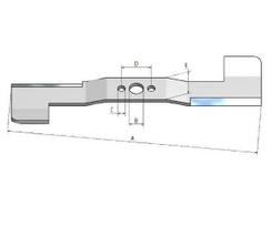 PowerMulch peilis 537 × 5 mm, su 6 žvaigždžių tvirtinimo skyle, 7420616KR – 532199380KR