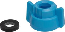 Purkštuko dangtelis, bajonetinis, skersmuo 12.6, mėlynas, su tarpine, 25 vnt, Arag 40290404P025