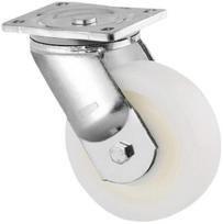 Ratukas su pasukamu laikikliu, poliamido ratas: skersmuo 200x50mm, tvirtinimas plokšte: 135x110mm, apkrova: 1,000kg, Tente 9680TOP200P63