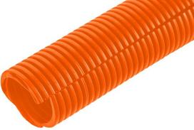 Apsauginis vamzdelis 25 mm 25 m, lankstus gofruotas, atviras, oranžinis FTOR25025