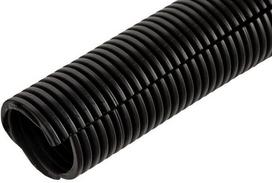 Apsauginis vamzdelis 22 mm 25 m, lankstus gofruotas, atviras, juodas FTBL22025