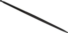 Krautuvo dantis, tiesus, dvigubos T formos 36x1400 mm, smailus galas su M22x1.5 veržle, juodas, SHW FT4S