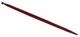 Krautuvo dantis, tiesus, dvigubos T formos 36x1100 mm, smailus galas su M20x1.5 veržle, raudonas, SHW FT14
