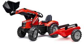 Massey Ferguson S8740 pedalinis ekskavatorius su priekaba F4010AM