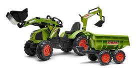Claas ekskavatorius su priekiniu krautuvu ir Maxi verčiamąja priekaba F1010W