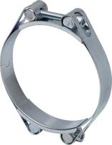 Žarnos sąvarža 120-130mm, dvigubas varžtas, dviguba juosta, DIN912, cinkuota, Kramp DBHC120130
