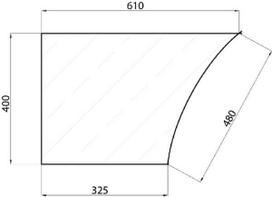 Durų stiklas apatinis D6907