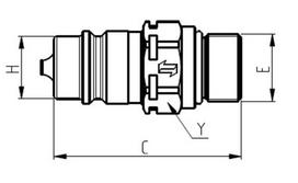 Greita jungtis 1"–3/4" BSP, vidinis sriegis, CNV CNV1634GASM