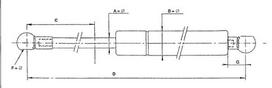 Dujinė spyruoklė L669mm 500N CA6288QC