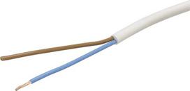 Kabelis 2x1.5mm² baltas PVC (m) Helukabel H05VVF2X15WH