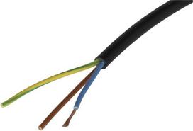 Kabelis 3x0.8mm² juodas PVC (m) Helukabel H05VVF3X075BK
