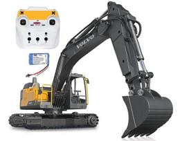 Ekskavatorius Volvo EC160E (metalas) 1:16 su „Shell“ griebtuvu ir griovimo kūju JA406300