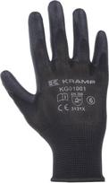 Darbinės pirštinės Protect by Kramp, juodos, nailono ir poliesterio, 120 vnt., dydis 9/L, KG0100109P120