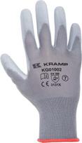 Darbo pirštinės Kramp 1.001, pilkos, dydis 7/S, KG0100207