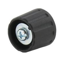 Sukimo rankenėlė skersmuo 21 mm velenėlis 6 mm juoda KNOP210