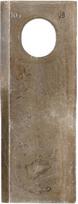 Dešinysis šienapjovės peilis (RH), 126 × 47 × 4 mm, ovali skylė 23,0 × 20,5 mm, tinka Taarup, 25 vnt. pakuotė, KT5611040001