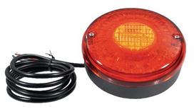 Galinė lempa LED apvali 12/24V raudona/gintarinė prisukama skersmuo 140mm LA2002M