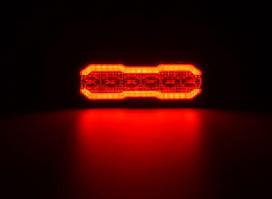 Mirksintis įspėjamasis žibintas / galinis gabaritas LED stačiakampis 12/24V oranžinis/raudonas 129x41x14mm 12/42 LED Kramp LA20162