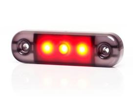 Galinė gabaritinė lemputė LED raudona stačiakampė 12-24V 84x24x10.4mm LA30097
