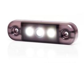 Priekinė gabaritinė lemputė LED balta stačiakampė 12-24V 84x24x10.4mm LA30098