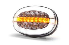 Daugiafunkcis priekinis žibintas LED ovalus 12-24V 136.4x91x40mm LA80096
