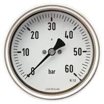 Manometras Ø100 0-60 bar 1/2" galinis MA10060B08SSGF
