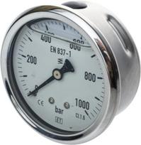 Manometras Ø63 0-1000 bar 1/4 galinis prijungimas MA6301000B04SSGF
