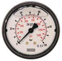 Manometras Ø63 0-100 bar 1/4" galinis prijungimas MA63100B04PLGF