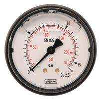 Manometras Ø63 0-16 bar 1/4" galinis prijungimas MA6316B04PLGF