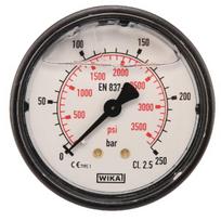 Manometras Ø63 0-250 bar 1/4" galinis prijungimas MA63250B04PLGF