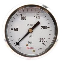 Manometras Ø63 0-250 bar 1/4" galinis prijungimas MA63250B04SSGF