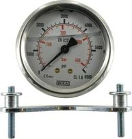 Manometras Ø63 400 bar / 6000 psi nerūdijantis, galinis prijungimas MA63400AM