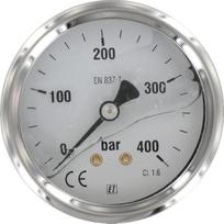 Manometras Ø63 0-400 bar 1/4" galinis prijungimas MA63400B04SSGF