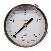 Manometras Ø63 0-4 bar 1/4" galinis prijungimas MA634B04SSGF